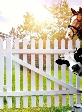 可爱牛头马头装饰，公园艺术装饰，庭院装饰，金属工艺品