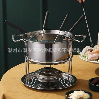创意不锈钢巧克力融化炉芝士奶酪冰激凌火锅加热炉DIY烘焙用具