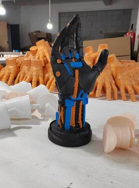 赛博朋克机械手摆件阿修罗游戏手柄支架戒指手串桌面挂架拍摄道具