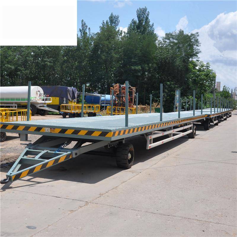 平板拖车厂家10吨厂内中专运输拖车重型钢卷全挂拖车运输拖车