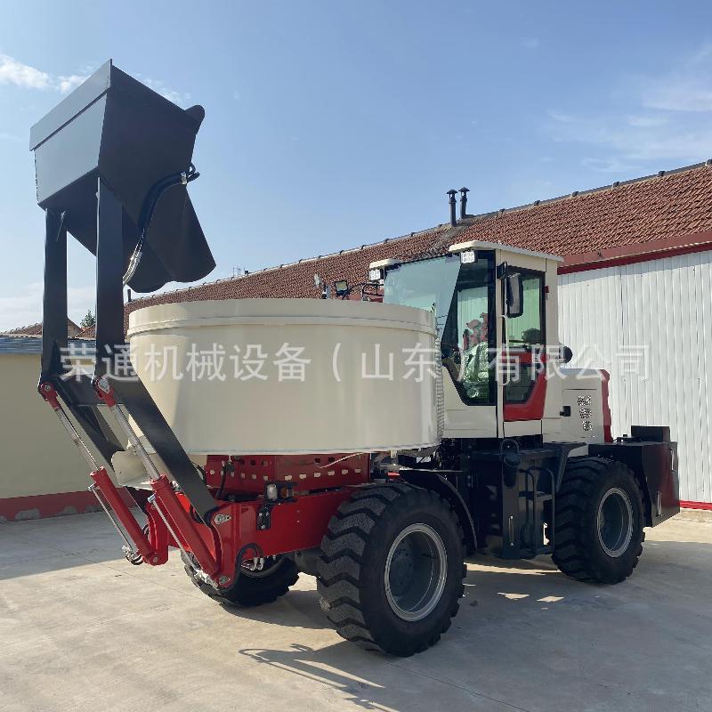 自上料混凝土搅拌车修路山区液压搅拌机朝天锅混泥土搅拌运输车
