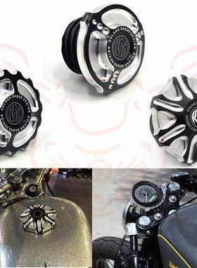 覆古哈雷Xl883/1200/X48胖男孩突破Dyna软尾摩托车铝合金油箱盖