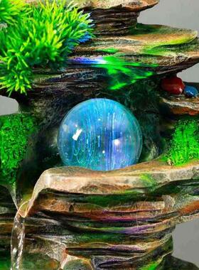 假山循环水客厅乔迁新居办公室装饰造景风水轮流水摆件礼物喷泉