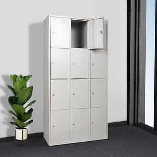 花都十二门更衣柜多门多层柜员工更衣柜钢制简约带锁收纳柜收纳柜