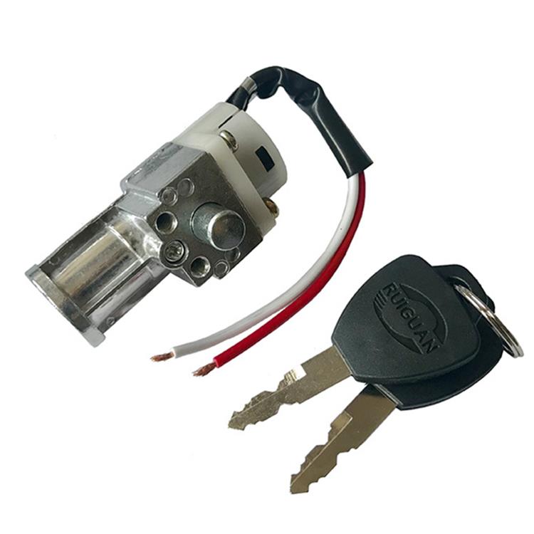 折叠电动自行车锂电池盒子锁电门钥匙开关电源 36V 48V 60V通用锁