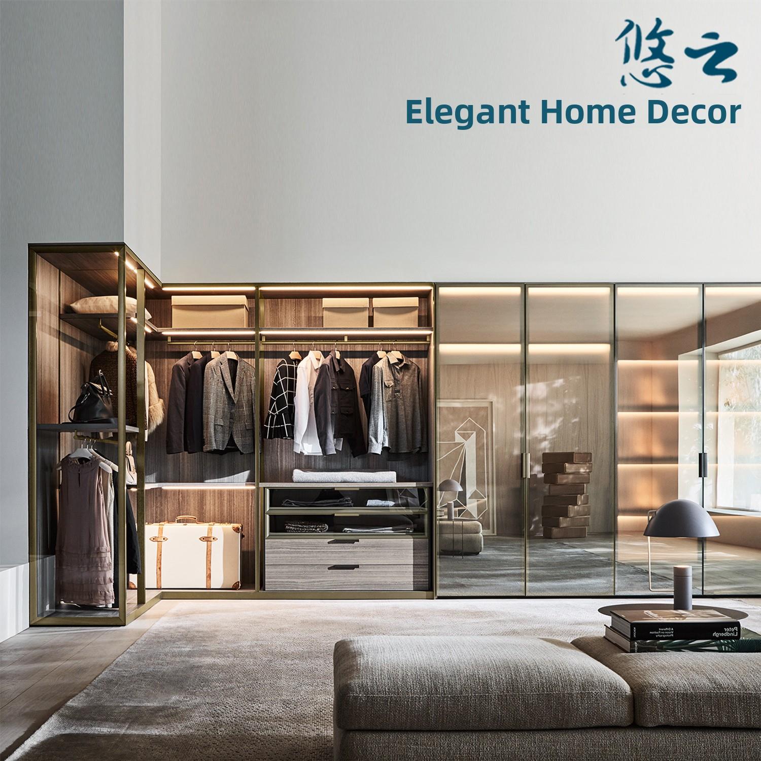 悠云意式极简设计步入式衣帽间衣柜威法卡翡亚风格高端奢华定制