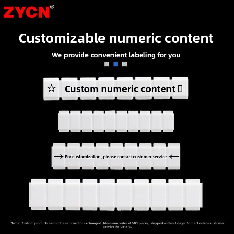 Pt St弹簧端子印刷标志条Zbmf3.5/Zbf5/6/8空白数码印刷1-100