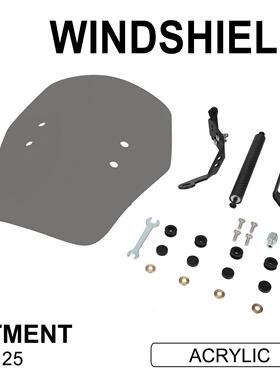 适用于本田Cub Ct125摩托车改装配件加厚铝合金支架+前挡风玻璃和