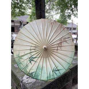 许家油纸伞清冷风渐暖竹影晴雨两用国风道具拍摄道具老式雨伞