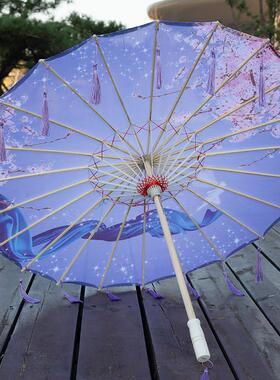 流苏花瓣伞旗袍走秀伞演出油纸伞表演黄色道具伞古风伞汉服舞蹈伞