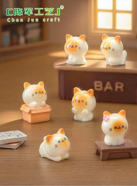 可爱呆萌小暹罗公仔萌粒 娃娃屋diy装饰品挂配件微景观桌面小摆件