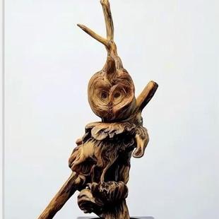 松明子琥珀木高油节复古风化老料玄关摆件松树瘤茶室装饰