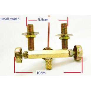 中压双管猛火灶开关老虎灶全铜开关总成液化气高速炉旋钮阀体配件