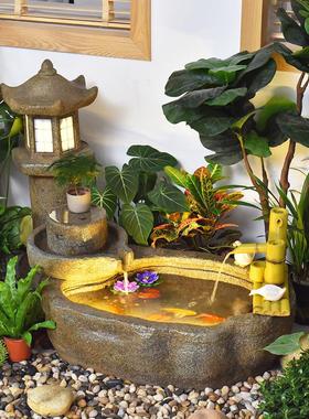 田园假山喷泉流水摆件循环水室内水景观造景户外布置庭院阳台鱼池