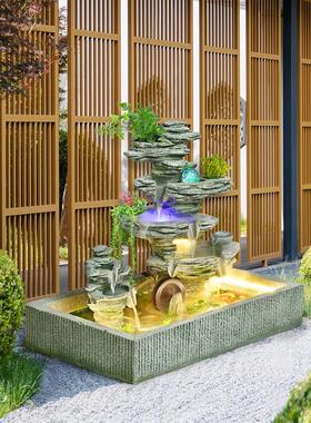 别墅庭院假山流水景观装饰摆件高山喷泉室户外阳台循环水鱼池造景