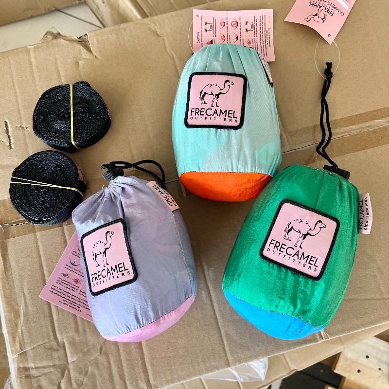 外单！定制款儿童吊床秋千户外防侧翻露营超轻便吊床