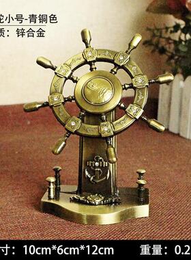 金属工艺品铁艺帆船模型船锚灯塔领航舵摆件时尚家饰家居装饰摆设