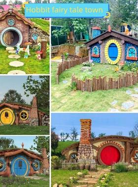 户外景区霍比特小屋定制网红打卡引流装饰道具背景墙农场营地摆件