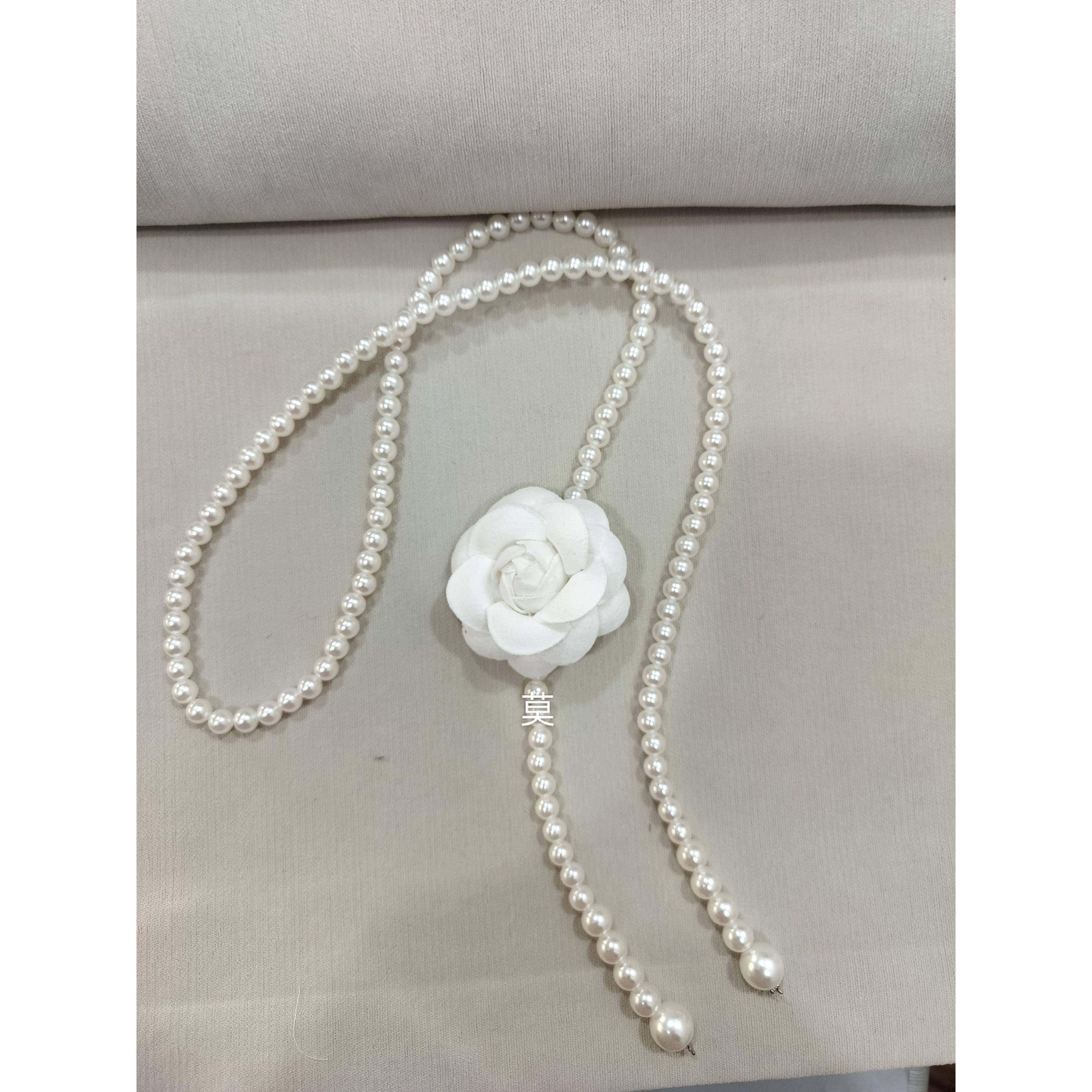 窗帘山茶花腰链配饰花朵法式珍珠腰窗帘绑带装饰洋装收腰绑带,居家布艺,窗帘绑带,淘宝优惠券,粉丝福利购,淘宝优惠卷