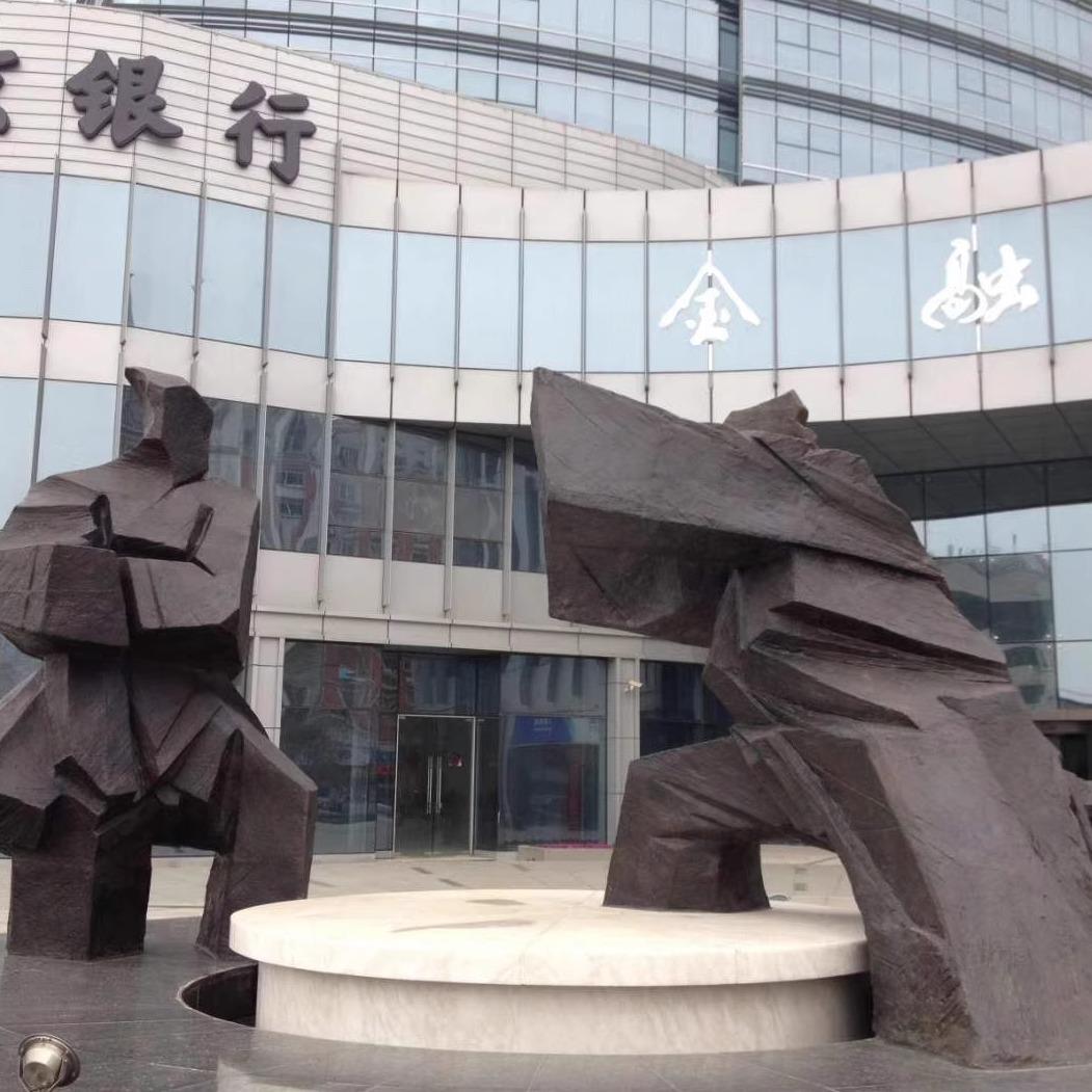 大型户外玻璃钢创意美陈抽象人物雕塑定制校园广场商业街装饰摆件