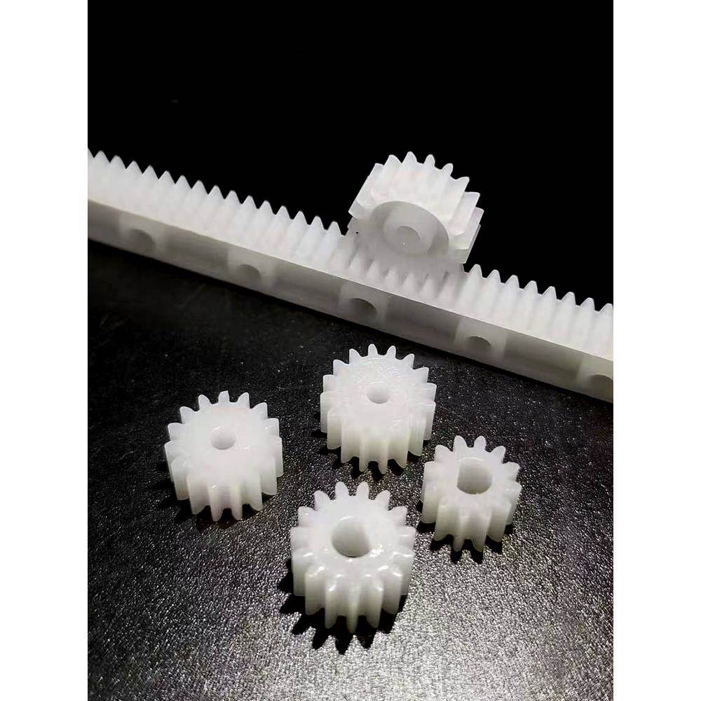 0.5模组塑料齿轮导轨组线性传动齿轮杆125mm长12/15齿3D孔
