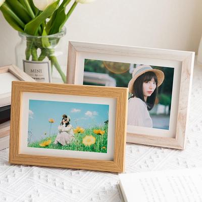 洗照片打印相片5相框摆台6六7七8寸10框架定制来图定做A4木质画框