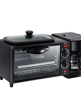 三合一多功能家用三明治早餐机多士炉烤箱3in1 breakfast machine