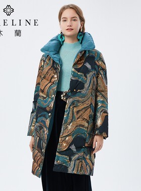 保暖设计感舒适印花女士