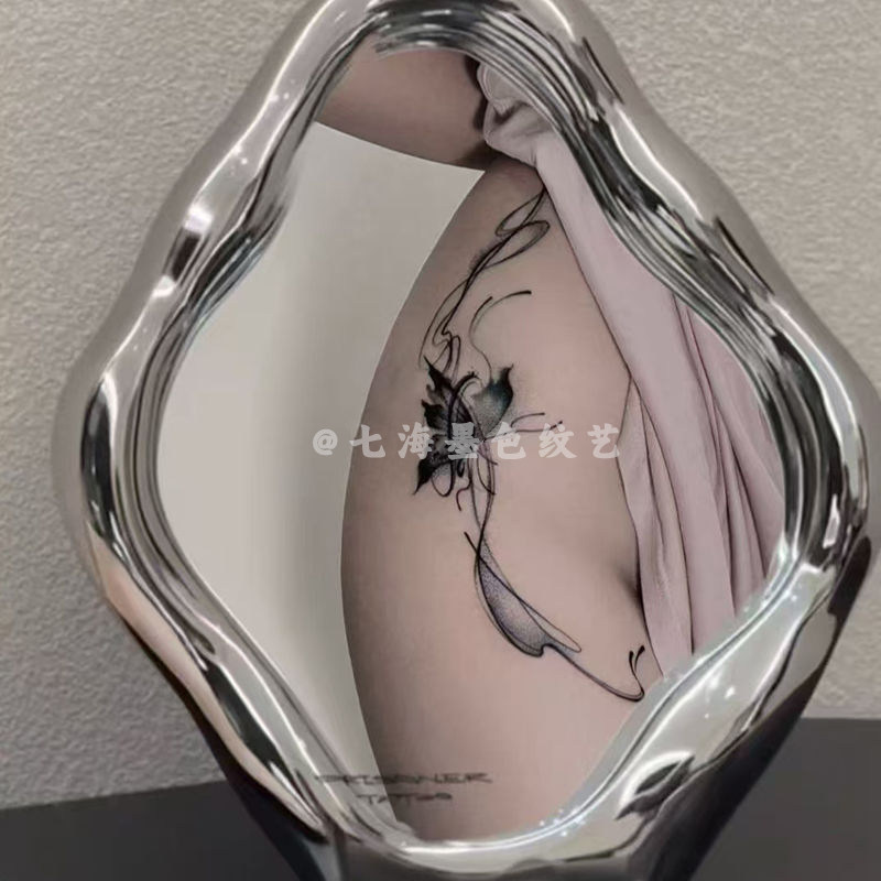 舞魅蝶草本纹身贴女防水持久辣妹腰部仿真刺青不反光防搓蝴蝶贴纸