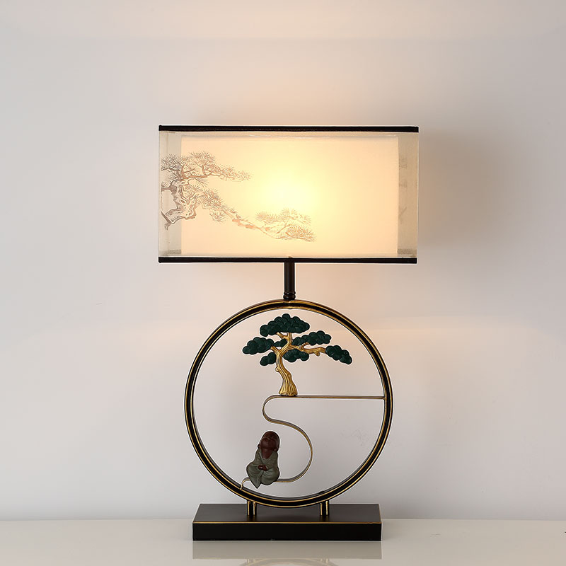 新中式台灯卧室床头灯复古怀旧中国风客厅沙发角书房茶室立式灯具