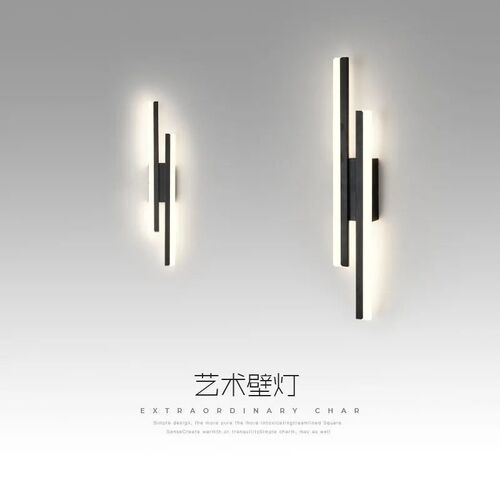极简壁灯卧室床头电视沙发背景墙壁灯led长条氛围Y灯楼梯过道壁