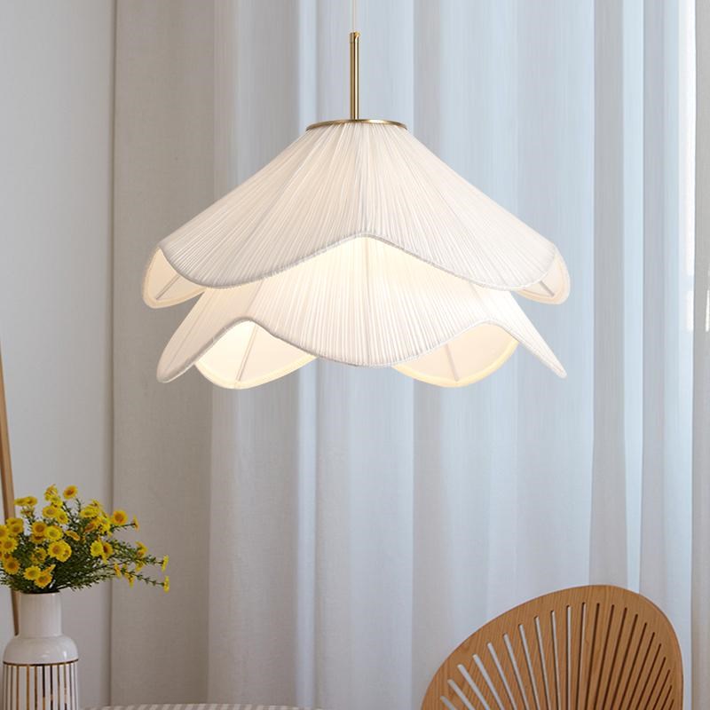 法式吊灯中古风客厅卧室主灯北欧创意奶油风布艺温馨浪漫餐厅灯具