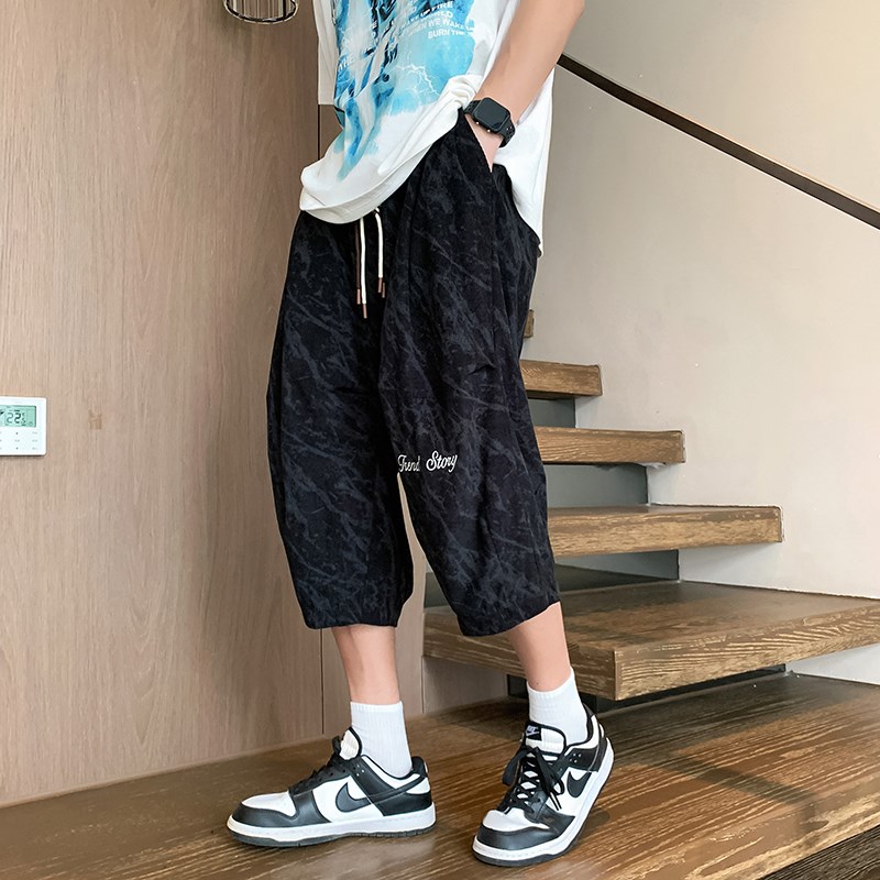 13青少年夏季新薄款运动短裤12岁初中学生15男装大童休闲七分裤子图片