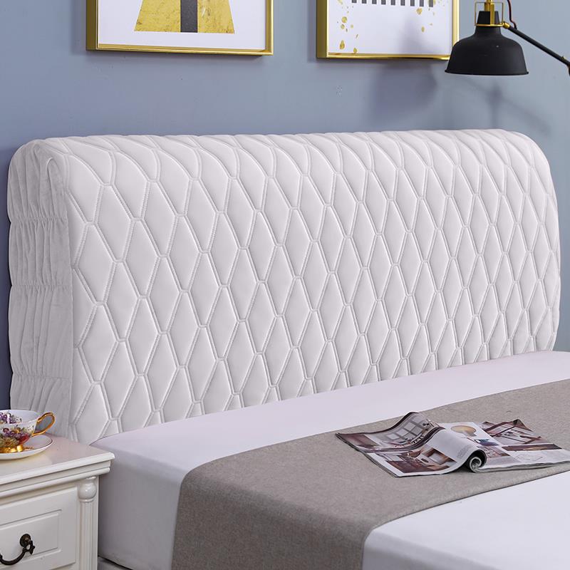 全包床头靠背保护套防撞头实木床头罩简约现代加厚夹棉床头套新云