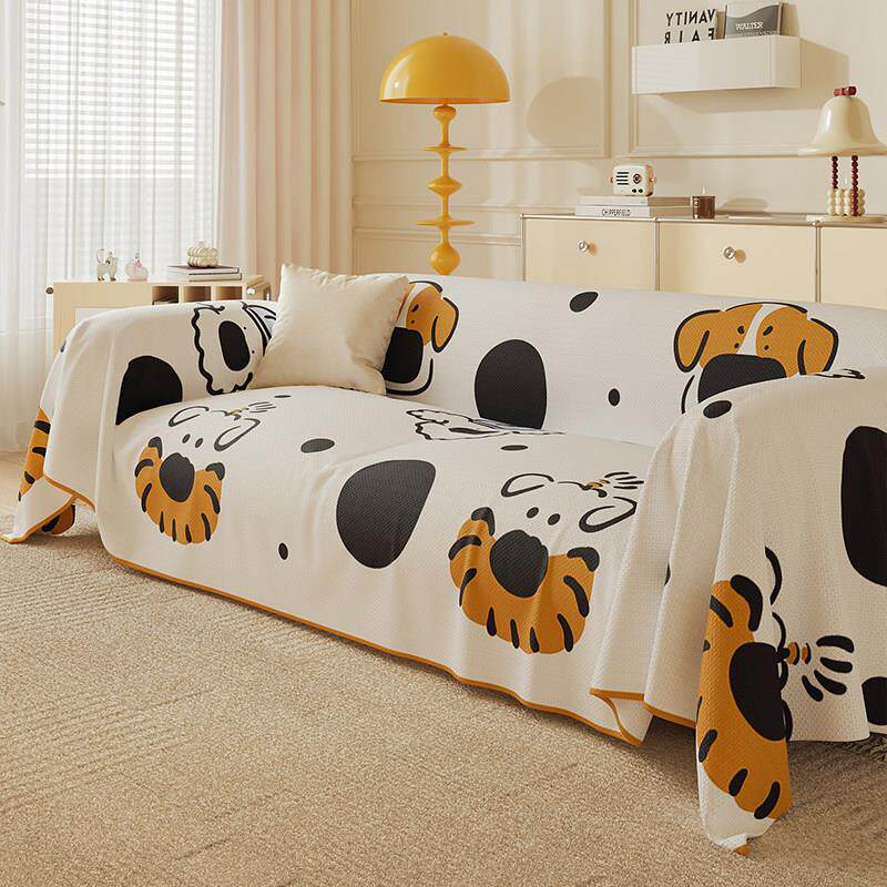 可爱小狗夏季防滑沙发盖布2025新款沙发垫全盖沙发巾四季通用套罩