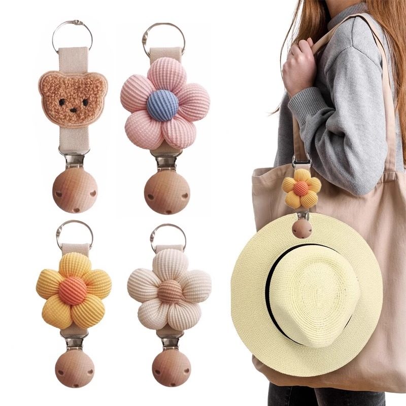 户外卡扣式随身小熊挂带背包神器帽子多功能夹搭配挂包防丢卡扣潮