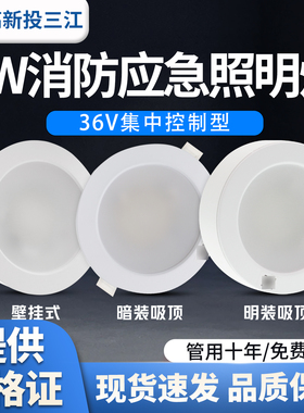 高新投三江E8W/ZQ8C消防应急灯吸顶/壁挂/嵌入集中电源照明灯具