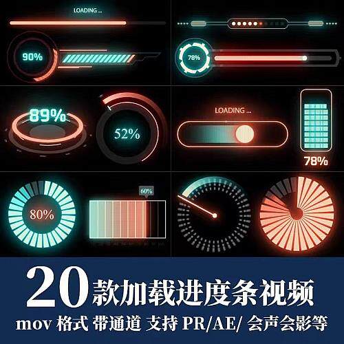 pr/ae视频素材赛博朋克科技设计素材/源文件