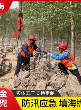 水利工程用合金钢丝网兜柔性抛石钢丝网袋格宾石笼网兜富海现货