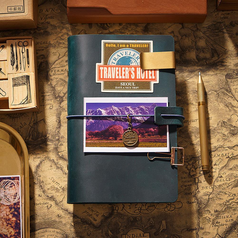 复古旅行本记事本复古真皮笔记本手工活页本子头层牛皮笔记本现货