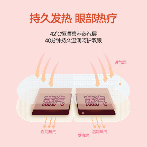妆小目蒸汽眼罩缓解疲劳眼发热眼睛罩学生热敷眼贴睡眠遮光热眼贴