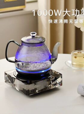 电热水烧水壶全自动上水智能断电家用玻璃煲开水茶壶泡茶台专用器