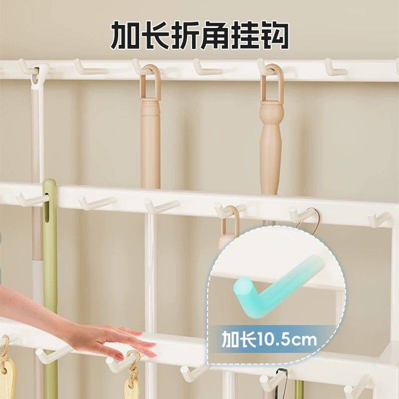 超市拖把扫把展示架挂抹布陈列货架环卫工具置物多层大容量扫把架