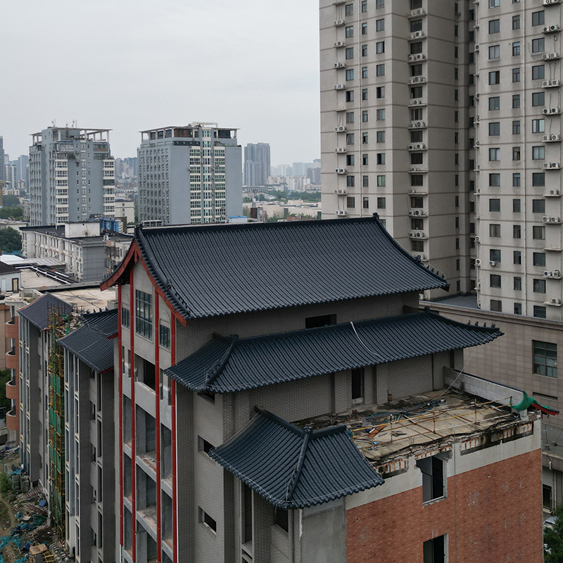 厂家直供仿古铝瓦 765/828型仿古商业街古建筑屋面瓦铝镁锰竹节瓦