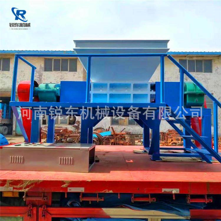 定做玻璃钢玻璃纤维双轴撕碎机 硬塑料废旧金属双轴粉碎机