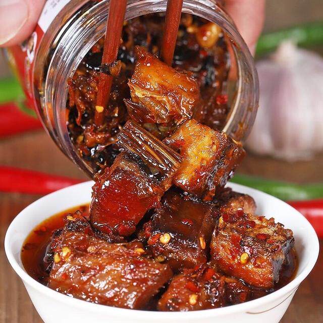 香辣鱼排下饭菜湖南特产腊鱼块熟食小吃鱼仔零食开盖即食瓶装280g