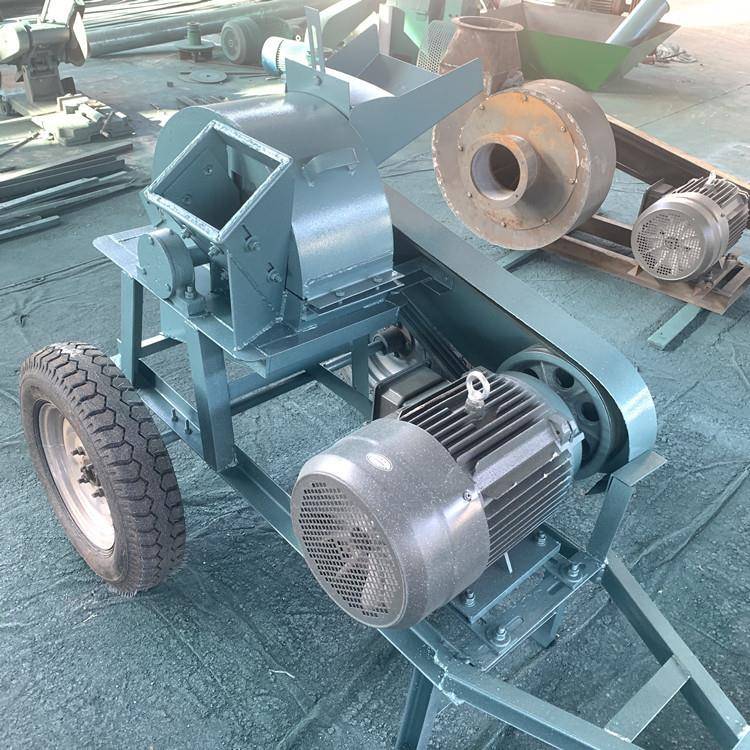 双口圆木树枝粉碎机柴油动力树杈粉碎机园林木头粉碎机干湿两用