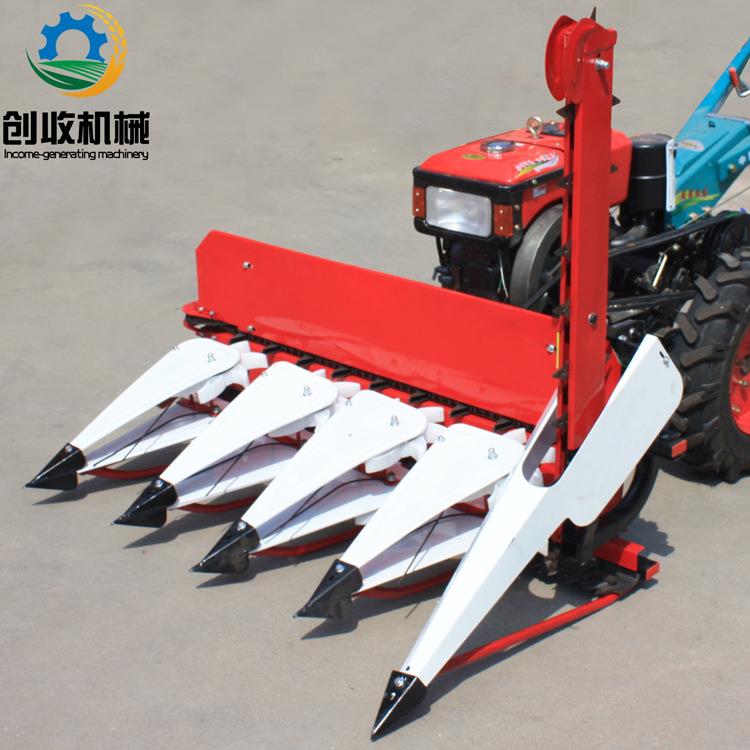 收缠绕苜蓿油菜机器手扶拖拉机前置玉米杆芦苇收割台立刀割晒机
