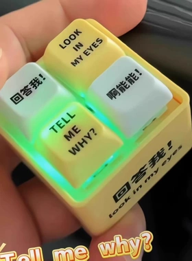 回答我Look in my eyes Tell me why baby why语音钥匙扣创意挂件