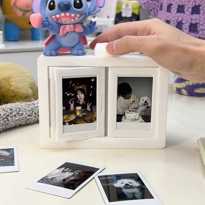 拍立得旋转相册小卡翻页相框摆台照片收纳影集创意礼物送男女朋友